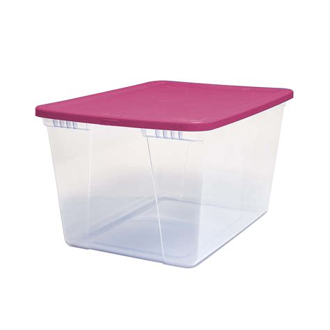 pink storage container with lid